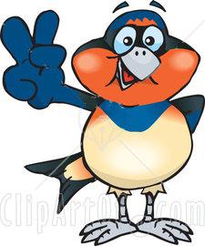 37135-Clipart-Illustration-Of-A-Peaceful-Swallow-Smiling-And-Gesturing-The-Peace-Sign.jpg